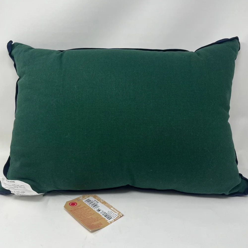Martha Stewart Collection Cat Meow Pillow Green Velvet Accent Decorative Throw